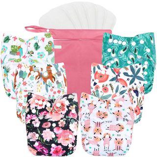 No. 2 - wegreeco Washable Reusable Baby Cloth Pocket Diapers - 1