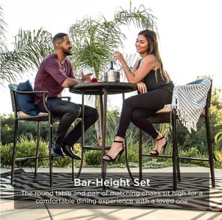 No. 7 - Best Choice Products 3-Piece Patio Bar Set - 2