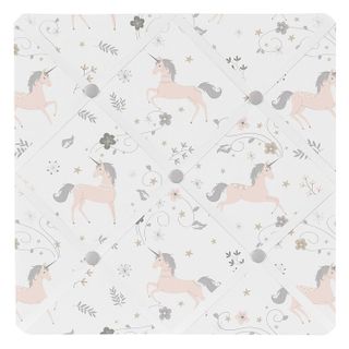 No. 7 - Sweet Jojo Designs Memo Unicorn Fabric Memory Photo Bulletin Board - 2