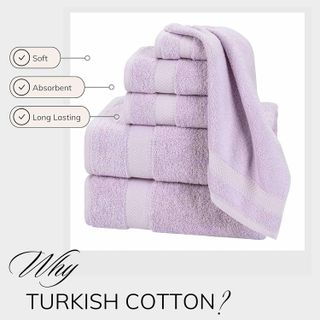 No. 5 - TEXTILOM 100% Turkish Cotton 6 Pcs Bath Towel Set - 2