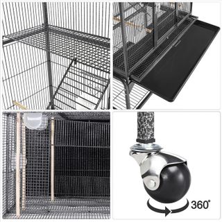 No. 8 - Yaheetech Extra-Large Wrought Iron Birdcage - 4