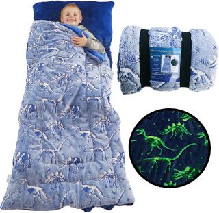 No. 8 - Kids Glow in The Dark Dinosaur Slumber Bag - 1