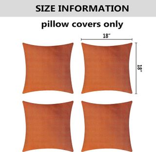 No. 8 - Home Brilliant Orange Pillow Covers - 5