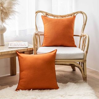 No. 8 - Home Brilliant Orange Pillow Covers - 3