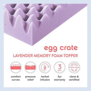 No. 10 - Best Price Mattress 3 Inch Egg Crate Memory Foam Mattress Topper - 3