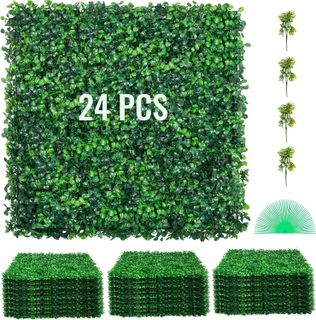 No. 3 - VEVOR 24PCS 20"x20" Artificial Boxwood Panels - 1