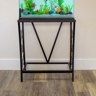 No. 7 - Aquatic Fundamentals 20 Gallon Black Metal Scroll Aquarium Stand - 3