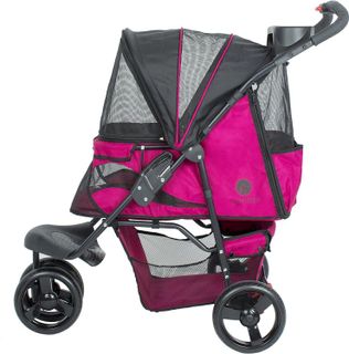 No. 10 - PETIQUE Razzberry Pet Stroller - 3