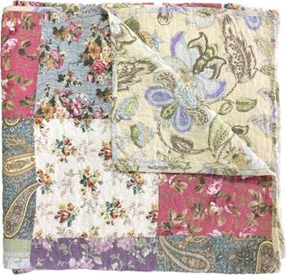 No. 5 - Greenland Home Blooming Prairie Quilted Patchwork Throw - 3