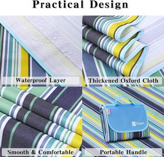 No. 10 - Gropki Extra Large Outdoor Multifunctional Foldable Picnic Blanket - 4
