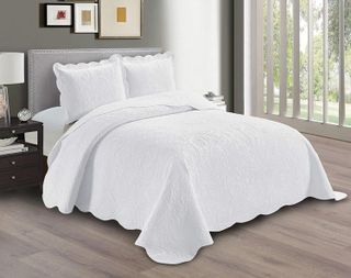 No. 7 - Linen Plus Embossed Coverlet Bedspread Set - 1