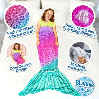 No. 9 - Double Sided Mermaid Tail Blanket - 4