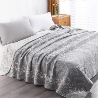 No. 4 - NTBAY 3 Layers Cotton Muslin King Bed Blanket - 1