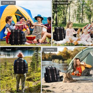 No. 6 - WICKERLAND Picnic Backpack for 4 Person - 5