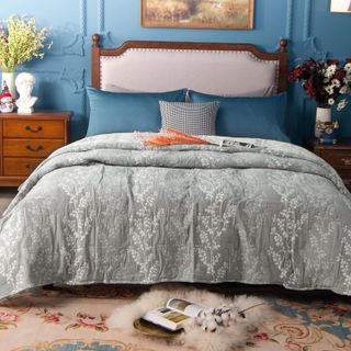 No. 4 - NTBAY 3 Layers Cotton Muslin King Bed Blanket - 5