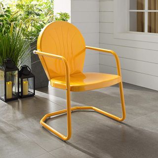 No. 9 - Crosley Furniture CO1001A-TG Griffith Retro Metal Outdoor Chair - 5