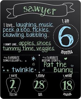 No. 8 - Pearhead Baby Milestone Chalkboard - 1