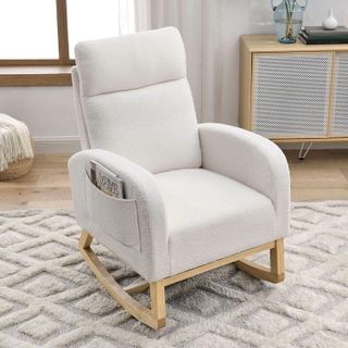 No. 7 - Nursery Rocking Chair with Solid Wood Legs - 1