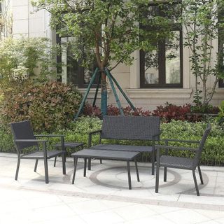 No. 2 - C-Hopetree Small Metal Outdoor Coffee Side Table - 5