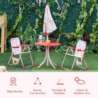 No. 10 - Outsunny Kids' Outdoor Table & Chair Set - 4