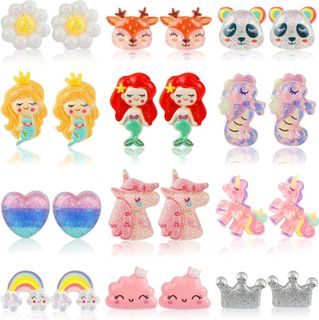 No. 8 - Kids Clip On Earrings for Girls Ages 4-12 - 1