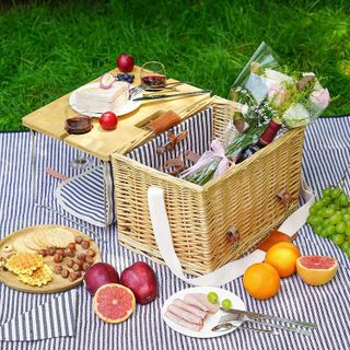 No. 6 - Wicker Picnic Basket for 2 with Detachable Table - 2