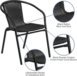 No. 8 - EMMA + OLIVER Patio Dining Chairs - 4