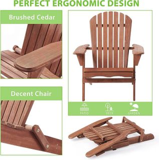 No. 2 - Wooden Folding Adirondack Chair - 2