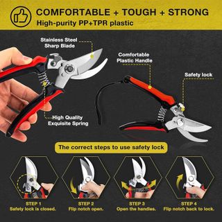 No. 7 - KOTTO Professional Bypass Pruning Shears - 5