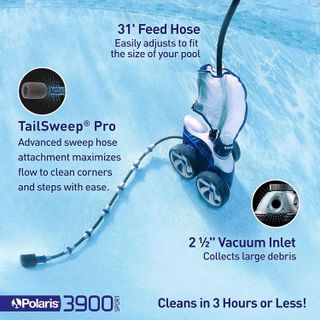 No. 2 - Polaris Vac-Sweep 3900 Sport Pressure Inground Pool Cleaner - 3