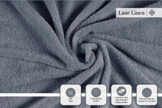 No. 10 - LANE LINEN 24 Pc Towels for Bathroom - 3