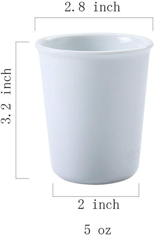 No. 8 - Gaolinci 2 Pcs Simple White Ceramic Mouthwash Cups - 2