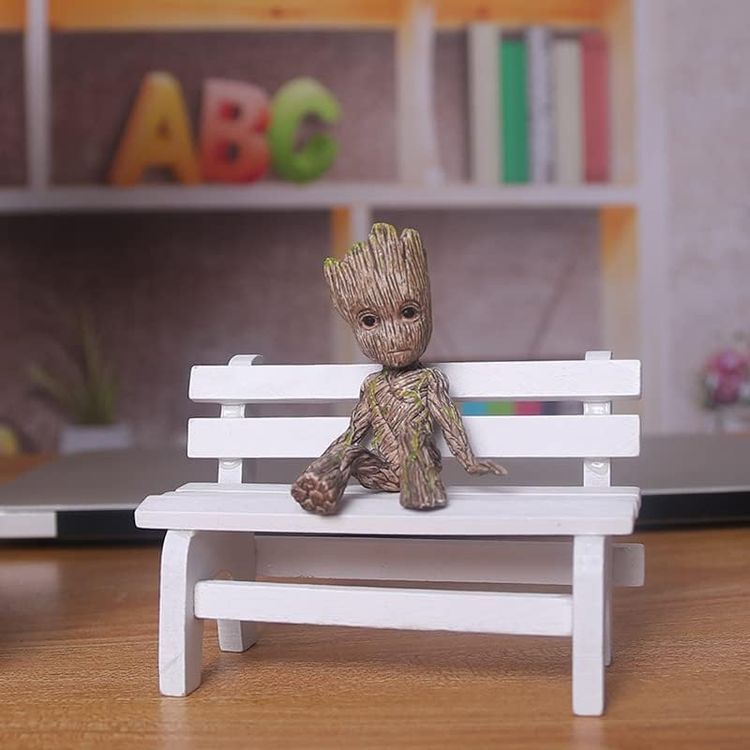 No. 10 - Miniature Fairy Garden Sitting Groot Figurine - 4