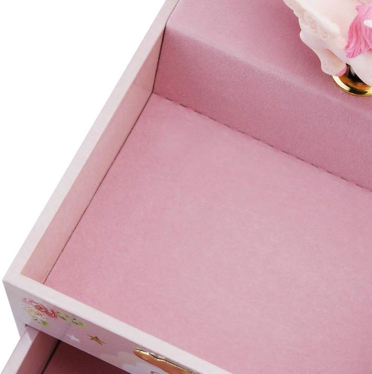 No. 5 - RR ROUND RICH DESIGN Kids Musical Jewelry Box for Girls with Drawer and Jewelry Set with Mysterious Unicorn - 5