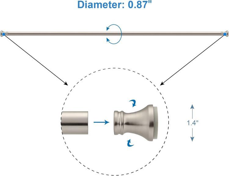 No. 5 - Amazer Spring Tension Shower Curtain Rod - 3