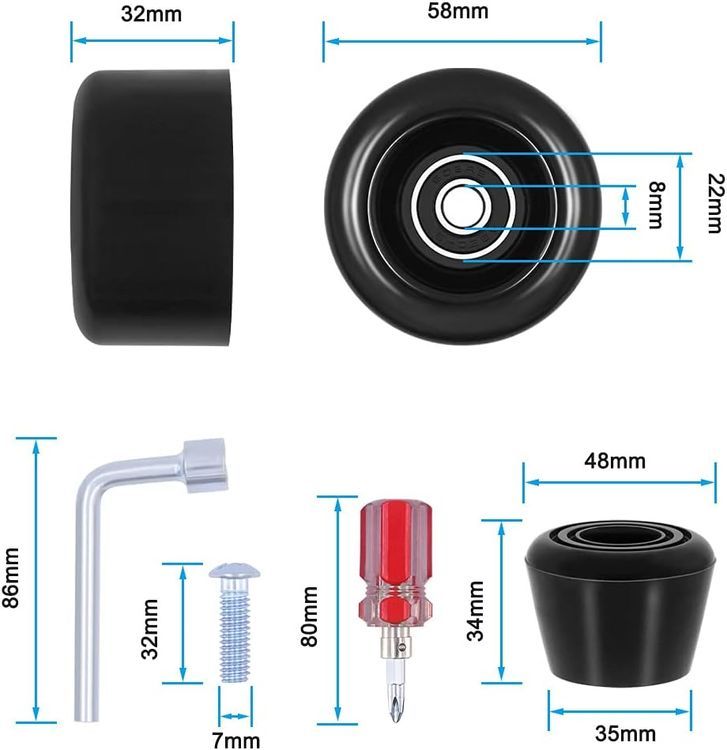 No. 2 - Tanzfrosch 8 Pack Roller Skate Wheels - 2