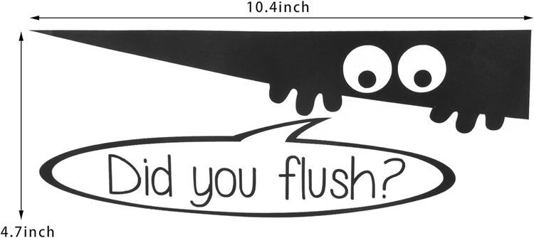 No. 9 - Framendino, 2 Pack Did You Flush Sticker Funny Reminder Toilet Seat Stickers Decals - 2