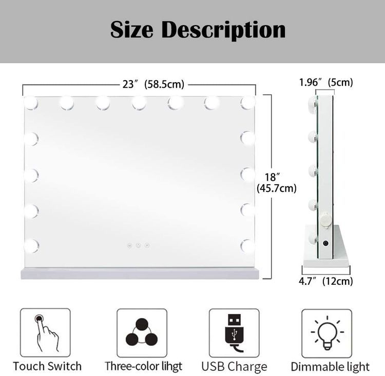 No. 3 - LilyHome Large Hollywood Vanity Mirror - 5