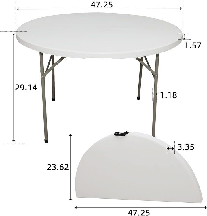 No. 9 - Byliable 48" Round Folding Table - 2