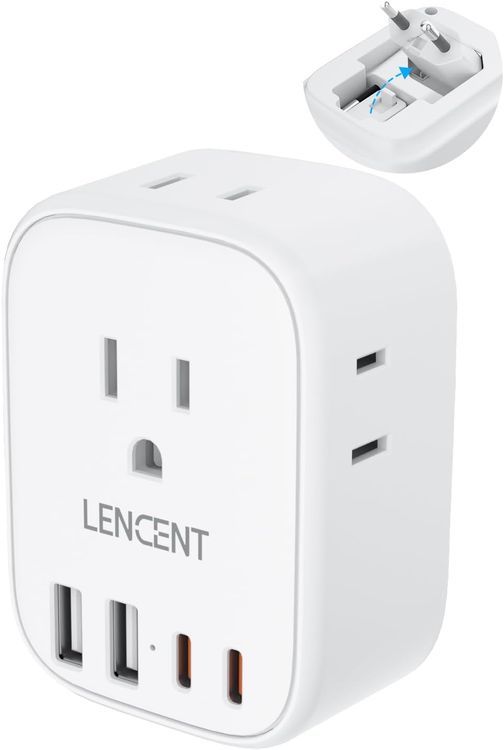 No. 9 - LENCENT European Travel Plug Adapter - 1