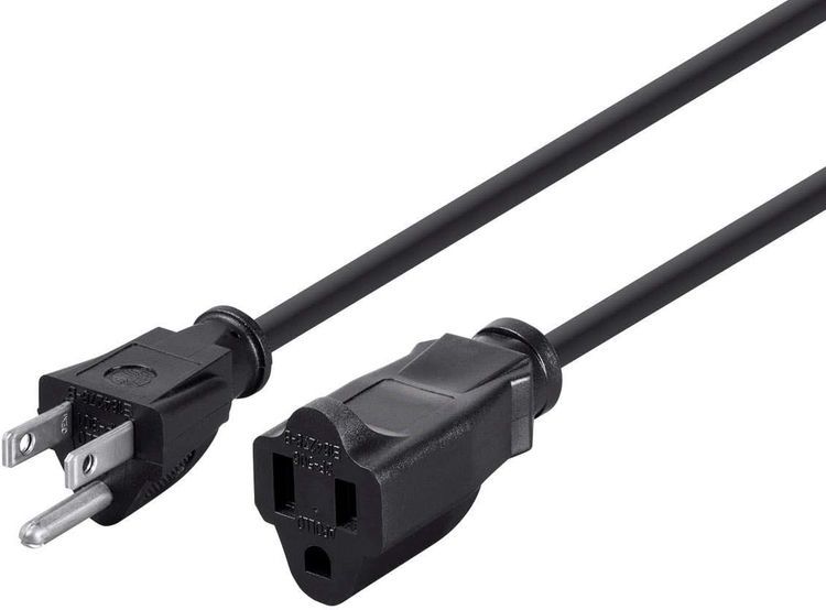 No. 8 - Monoprice 6ft Power Extension Cord Cable - 1