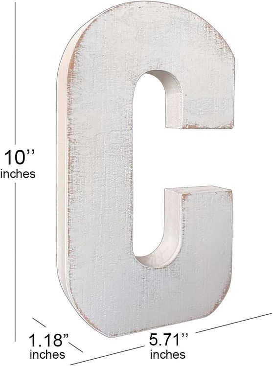 No. 2 - Distressed White Wash Letter - 3