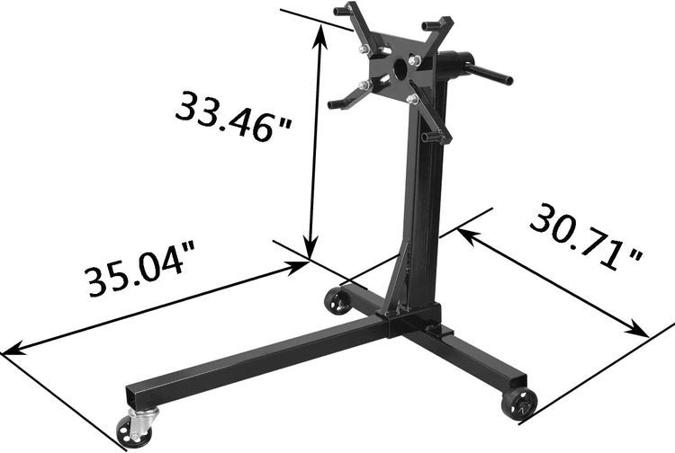 No. 4 - BIG RED AT23401BR Torin Steel Rotating Engine Stand - 2