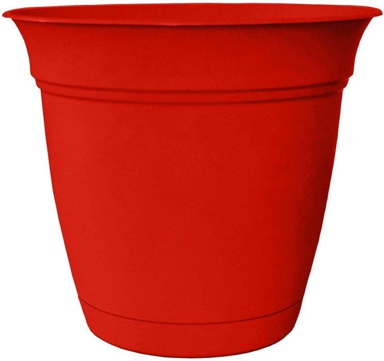 No. 1 - The HC Companies 6 Inch Eclipse Round Planter with Saucer - 1