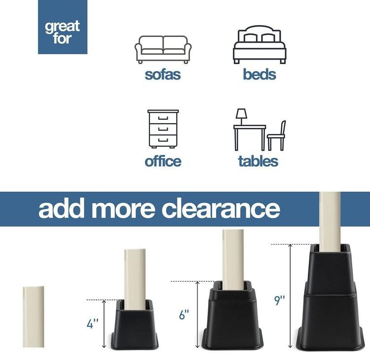 No. 6 - Home-it Adjustable Bed Risers - 5