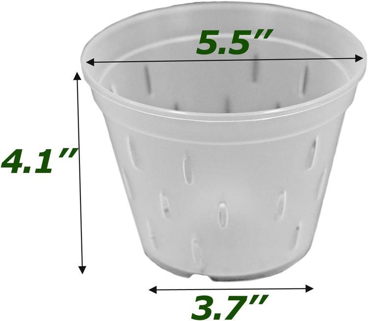 No. 2 - Clear Plastic Orchid Pots - 2