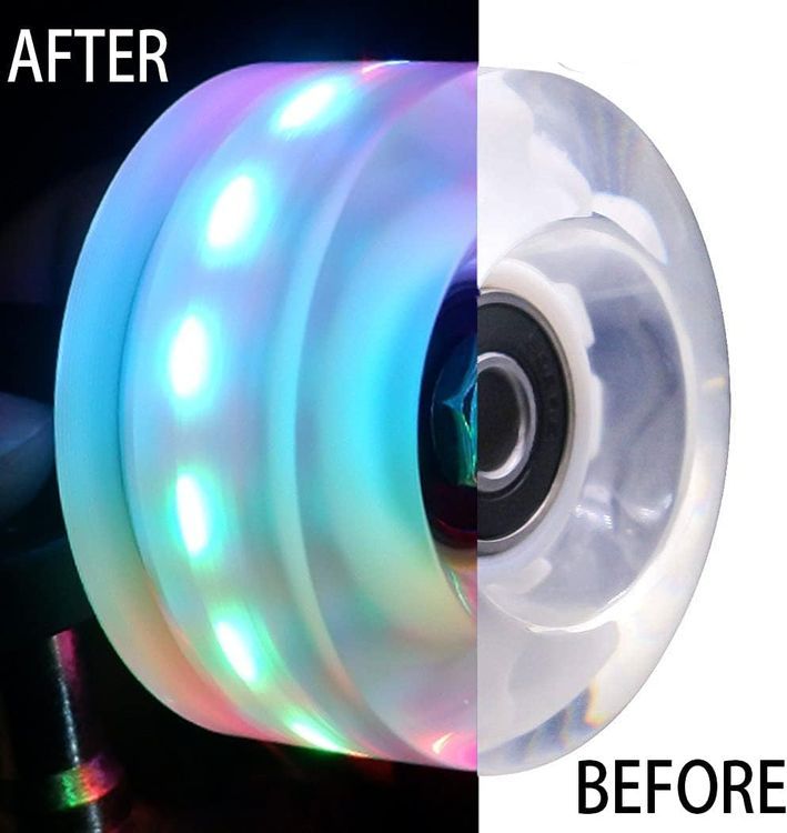 No. 5 - Nezylaf 8 Pack 78A Light up Roller Skate Wheels - 2