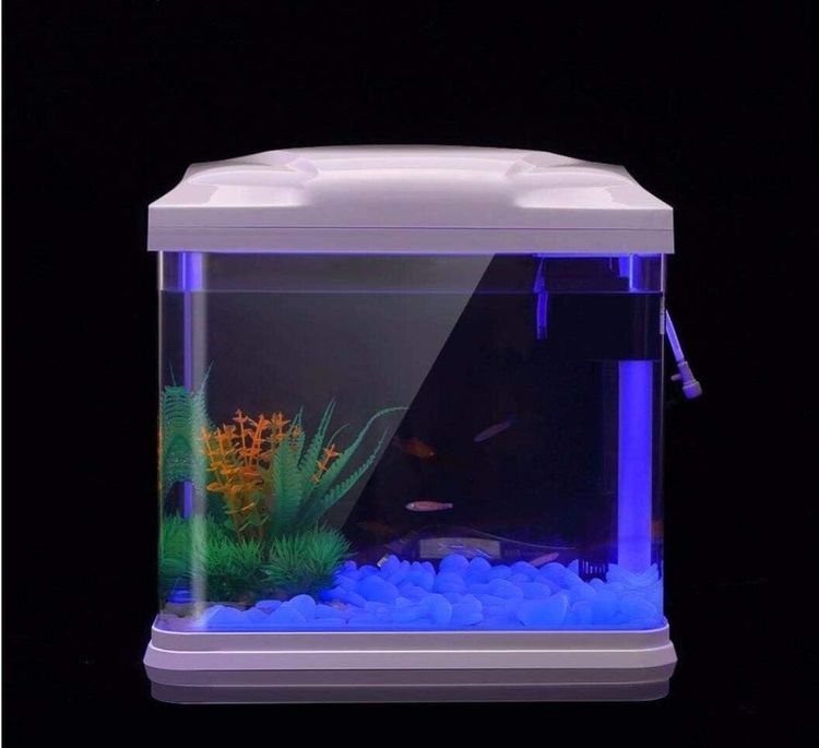 No. 1 - Oubest Fish Tank Rocks Glow Blue - 2