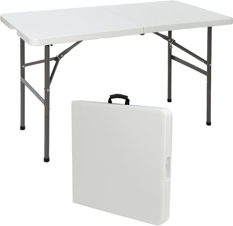 No. 3 - SUPER DEAL Portable 4 Foot Plastic Folding Table - 1