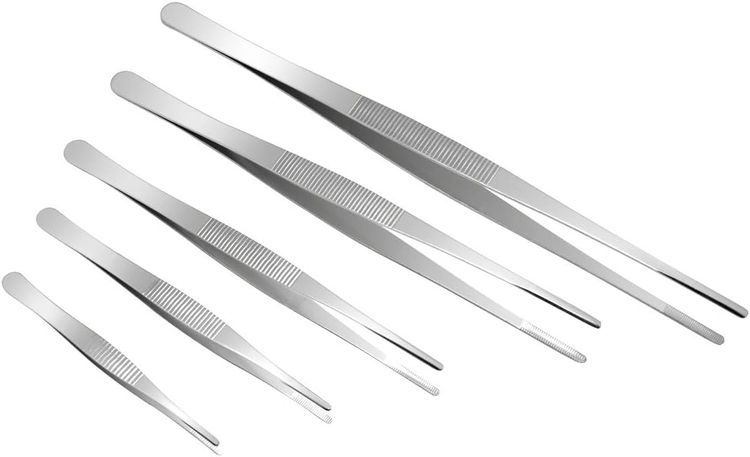 No. 6 - Hysagtek 5 Pcs Stainless Steel Tongs Tweezer Set - 1